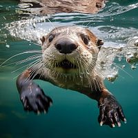 Zwemmende otter