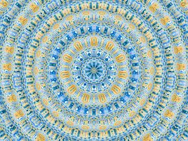 Ripples in Petrol (Mandala) von Caroline Lichthart