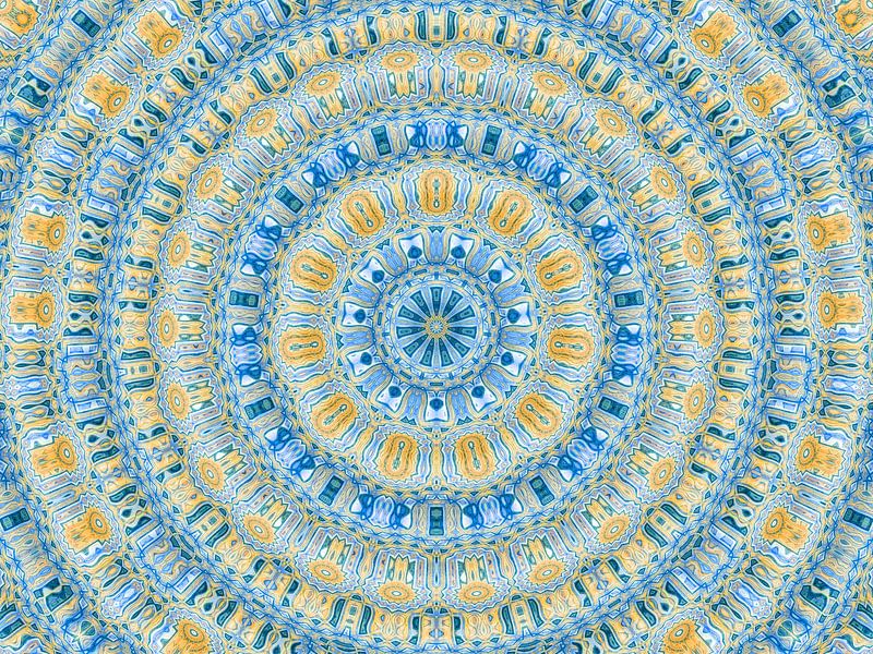 Ripples in Petrol (Mandala) by Caroline Lichthart