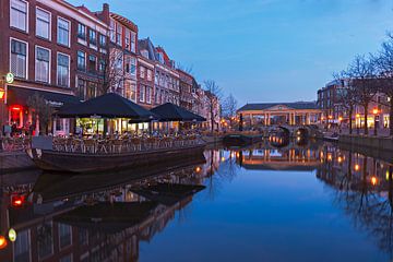 Leiden - uitzicht op de Koornbrug, Nieuwe Reijn