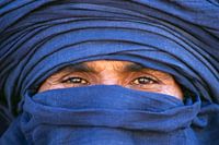 Algerien, in der Nähe von Djanet, Wüste Sahara.  Tuareg-Mann. Porträt.
