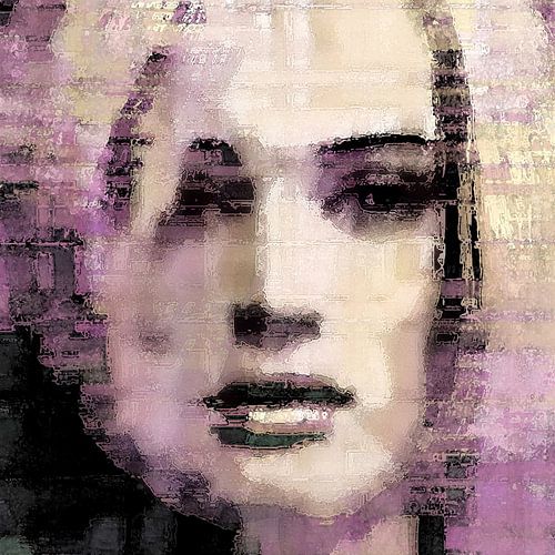 Abstract lilac portrait