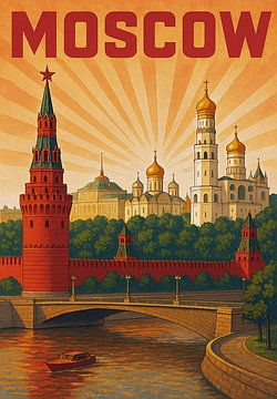 Moscou, Russie peinture