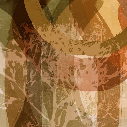 Botanische vormen met een jaren 70 gevoel