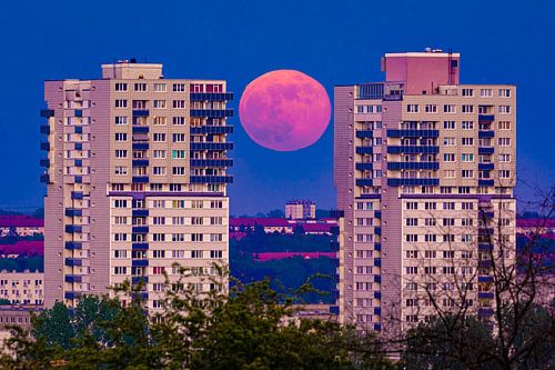 Volle maan in Halle-Neustadt