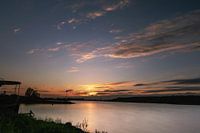 The Rhine at Opheusden with a view of Rhenen