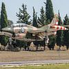 Atterrissage du North American T-2E Buckeye grec. sur Jaap van den Berg