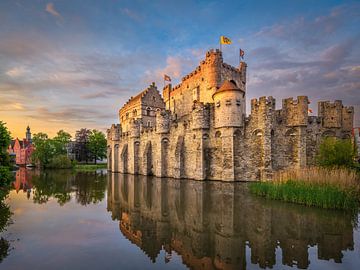 Castle Gravensteen in Ghent, Belgium by Michael Abid