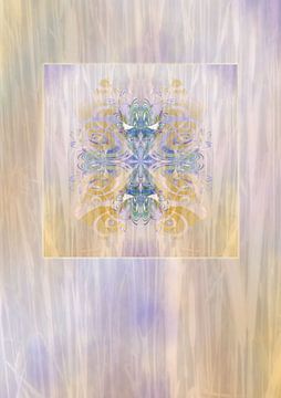 Ornament spring pastel with frame by Claudia Gründler