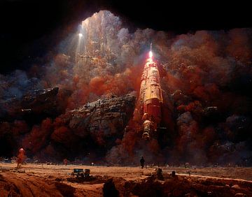 Zandstorm op Mars van Josh Dreams Sci-Fi