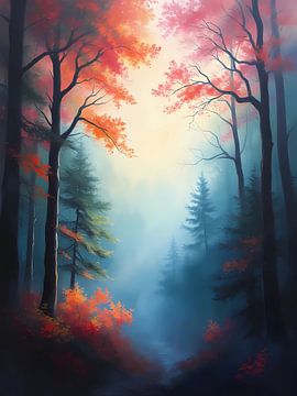 Fluister van herfstmist van Artistic