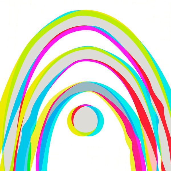Retro rainbow by Mad Dog Art
