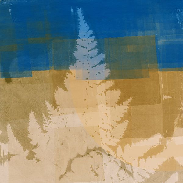 70s Botanical Design with Blue Accents by Dina Dankers