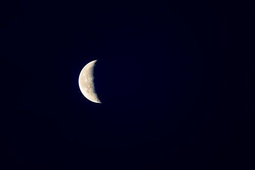 Crescent moon in the sky