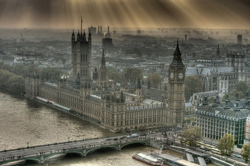 Sunshine on the Palace of Westminster London von Hans Brinkel