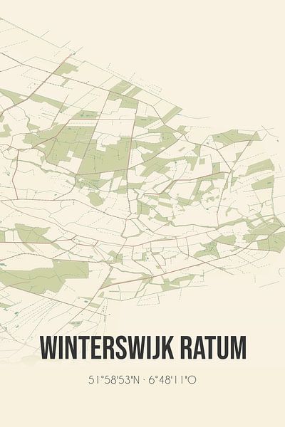 Vintage map of Winterswijk Ratum (Gelderland) by Prints of Place
