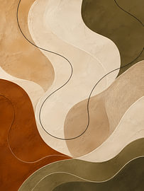 Fluid Organic Earth-Tone Waves by Satu Asa