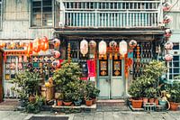 Shennong Street in het stadje Tainan, Taiwan