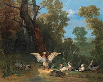Des canards qui se reposent au soleil, Jean-Baptiste Oudry
