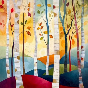 birch trees by Jutta Maria Pusl