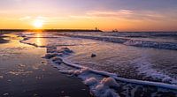 Sunset in the surf of Scheveningen by Chez Michel thumbnail