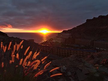 Zonsondergang in Gran Canaria van Timon Schneider