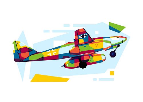 ME 262 in WPAP Illustratie