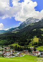 Prachtig uitzicht van Leogang in Oostenrijk