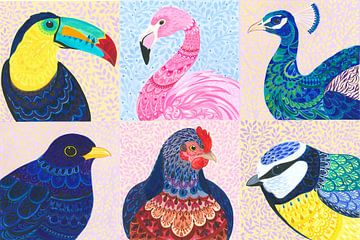 Decoratieve vogelpatronen van Isabelle Brent