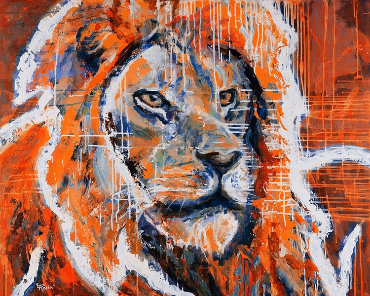 Orange Lion by ART Eva Maria