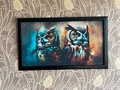 Customer photo: The 2 Owls | Painting Owls | Animals Painting by AiArtLand