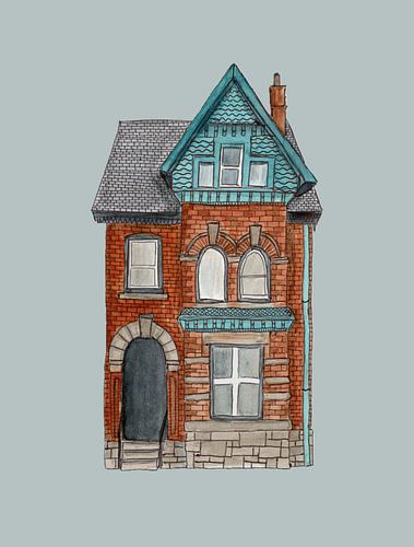 Picturesque blue house