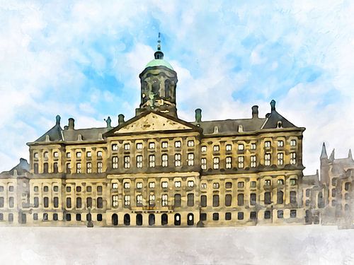 Koninklijk Paleis, Amsterdam, Noord-Holland.