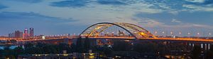 Panorama Van Brienenoordbrug te Rotterdam van Anton de Zeeuw