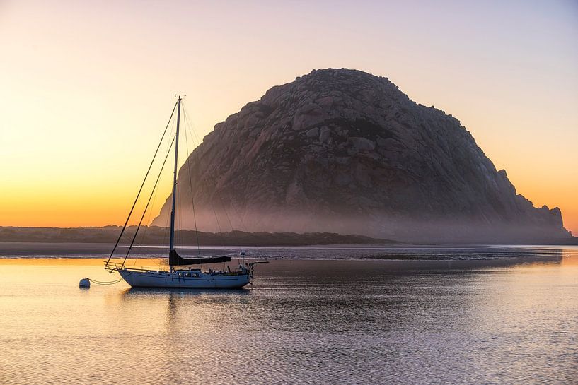 Dromerige zonsondergang - Morro Bay haven van Joseph S Giacalone Photography