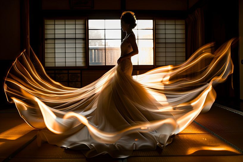 Hochzeitskleid Asiatische Frau schickes Kleid von Egon Zitter