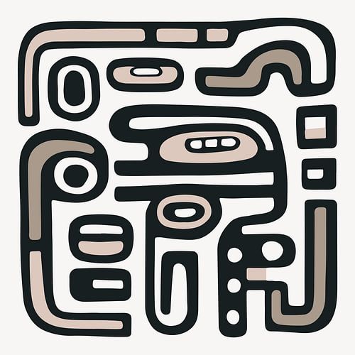 Formes et lignes organiques dans des tons beiges