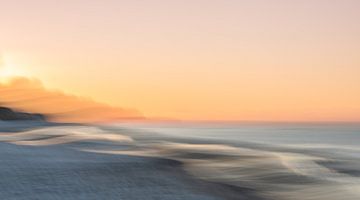 Abstract long exposure on the beach at Møn in Denmark at sunset - nature and travel photography by Christa Stroo photography