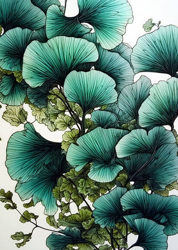 Ginkgo Biloba nature art green #ginkgo