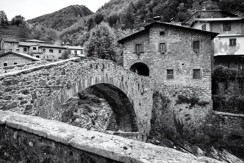 Old stone bridge in Fabbriche di Vergemoli Tuscany by Frank Andree
