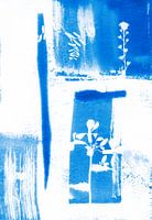 Blauwe Abstracte Bloemen