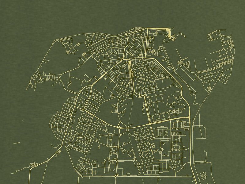 Kaart van Den Helder in Groen Goud van De Kaartenwinkel