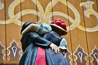 Black Forest couple made of wood