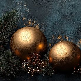 Festliche Weihnachtskugeln von Kunst Laune