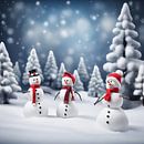 3 snowmen by Laly Laura thumbnail