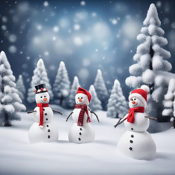 3 snowmen by Laly Laura
