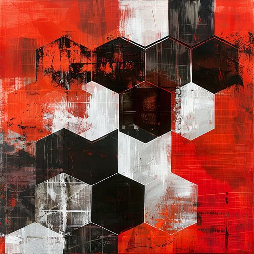 Zeshoekige energie - Abstracte honingraten