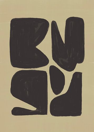 Abstract Shapes #1 | Green Black