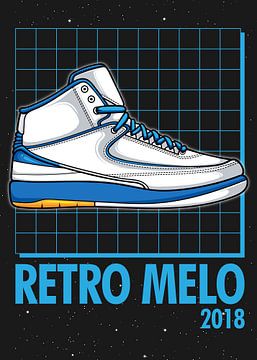 Air Jordan 2 Retro Melo Sneaker van Adam Khabibi
