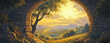 Landschap | Sunset Arch van OMG Art